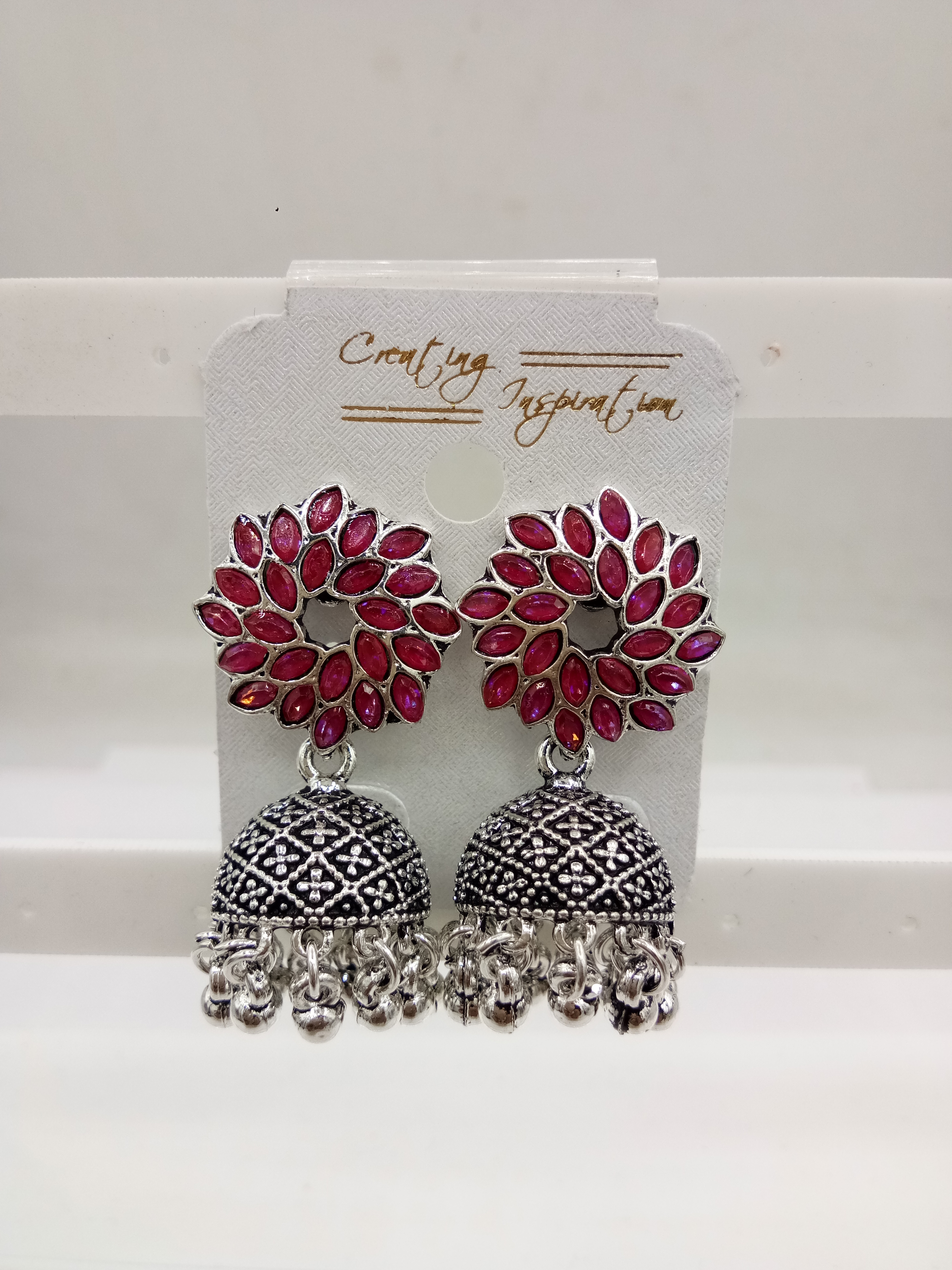 GERMAN SILVER ASSST BAJRI JHUMKI - 523937