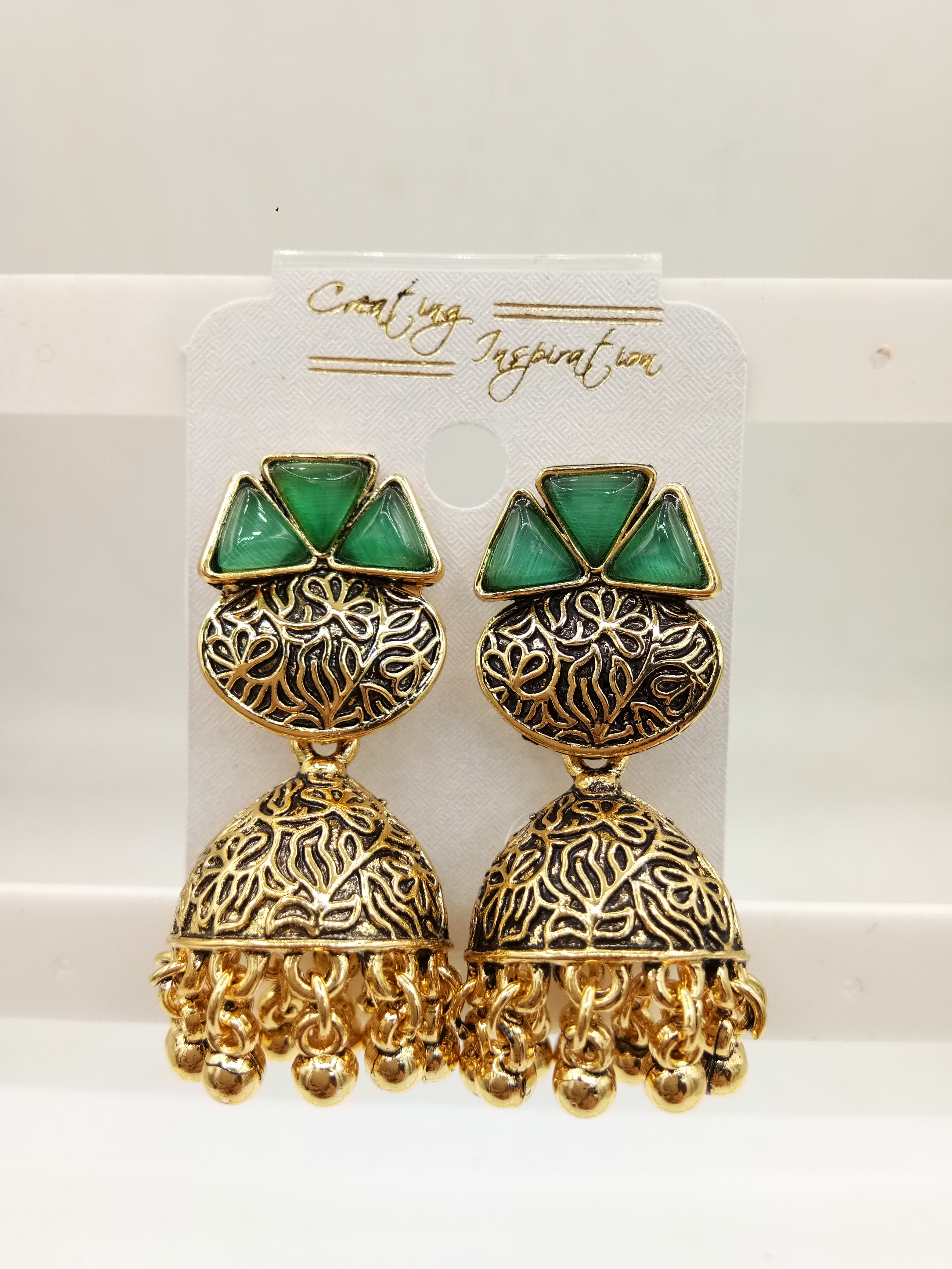 GERMAN GOLD CLR MONALISA BAJRI  JHUMKI - 525380