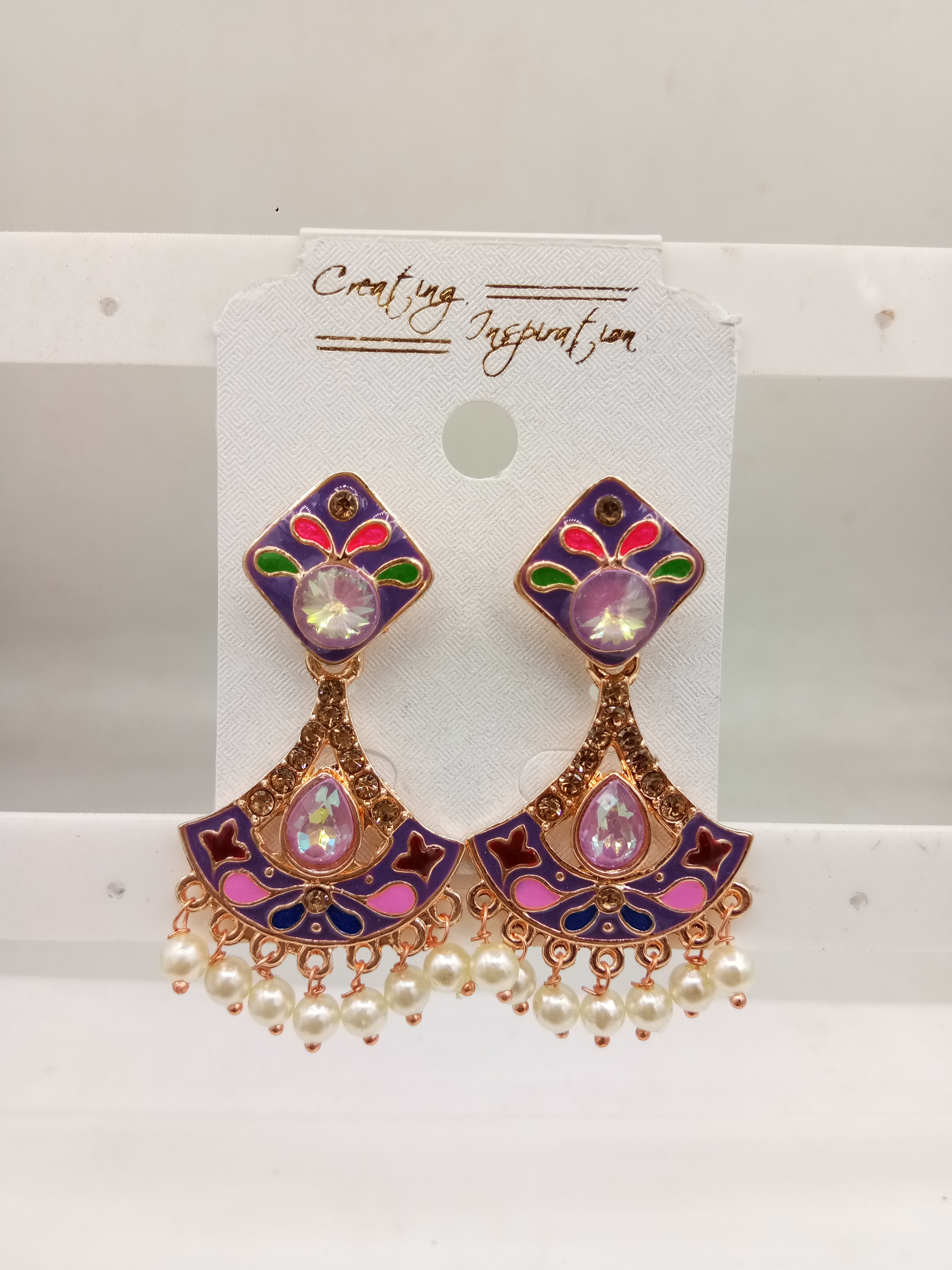 ROSE MULTI CLR ASST EARRING - 52944