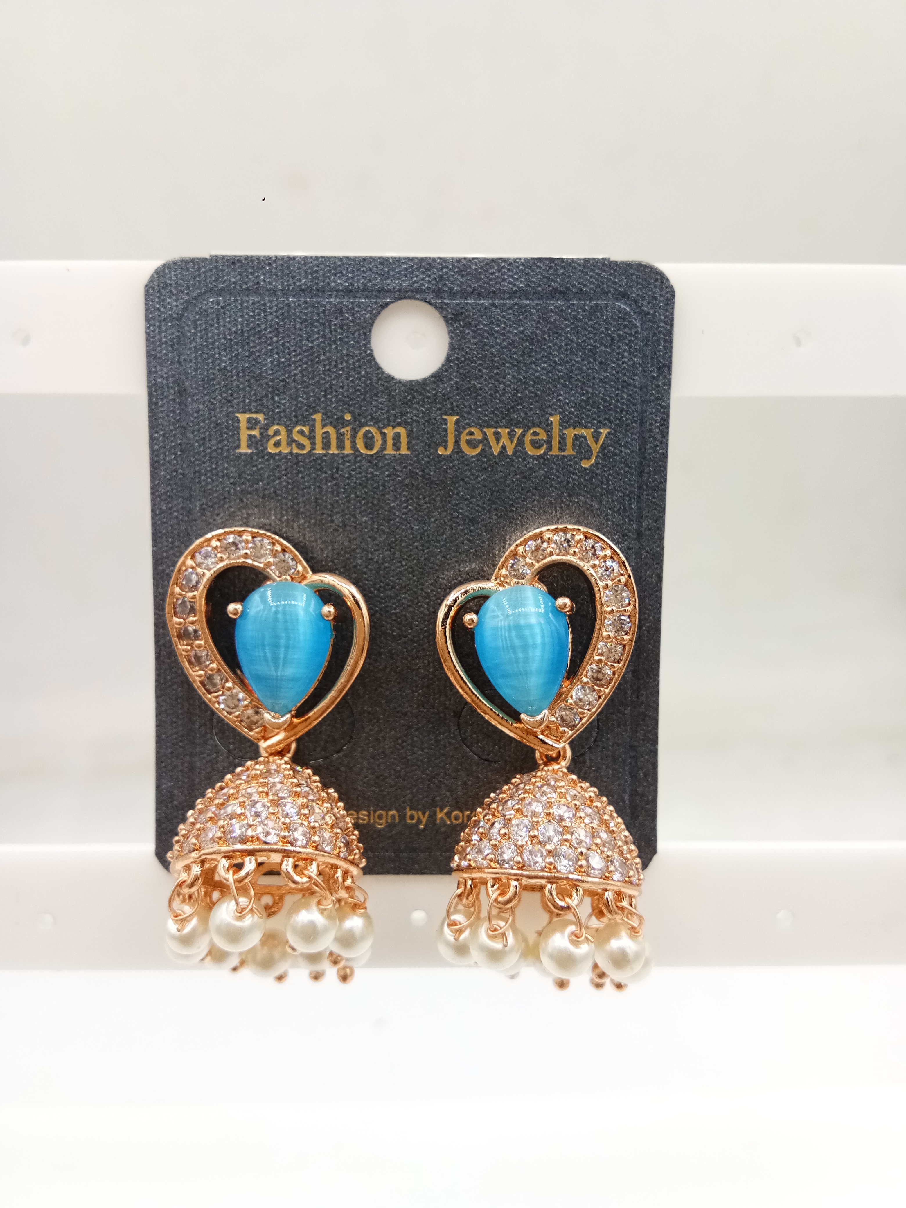 AD ROSE COLOR JHUMKI - 21406 NX