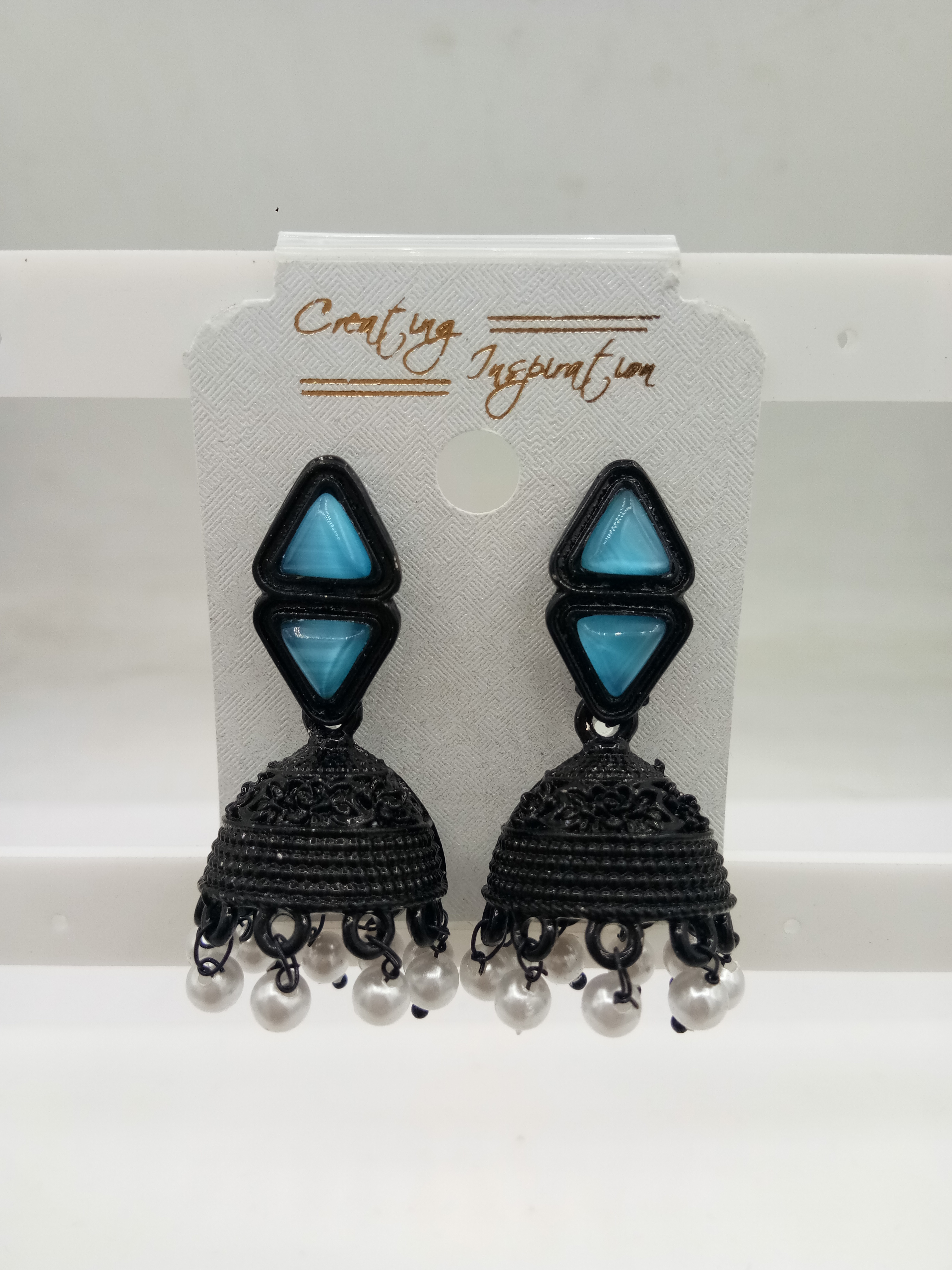 BLACK CLR MONALISA BAJRI JHUMKI - 525262