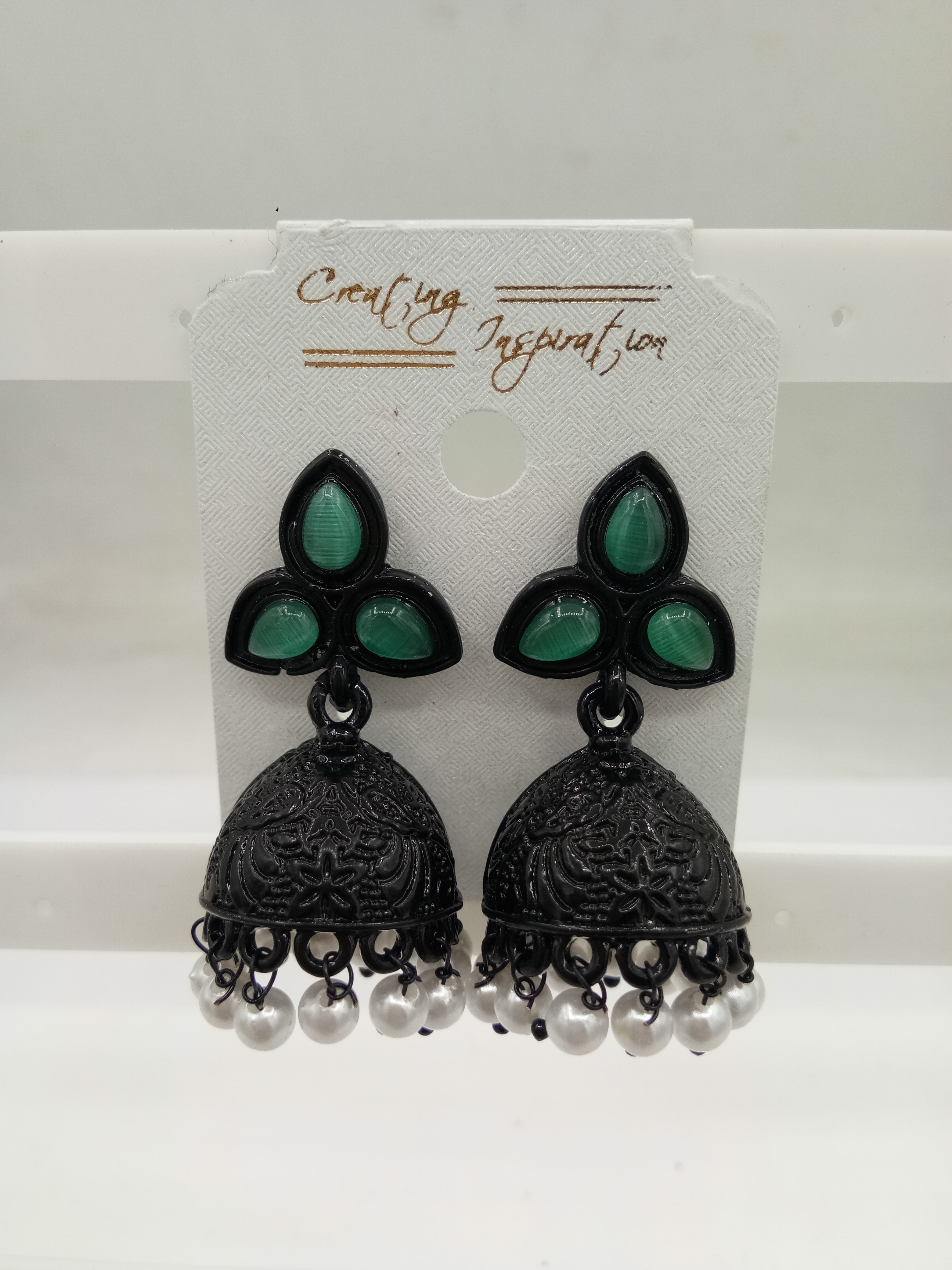 BLACK CLR MONALISA BAJRI JHUMKI - 524421