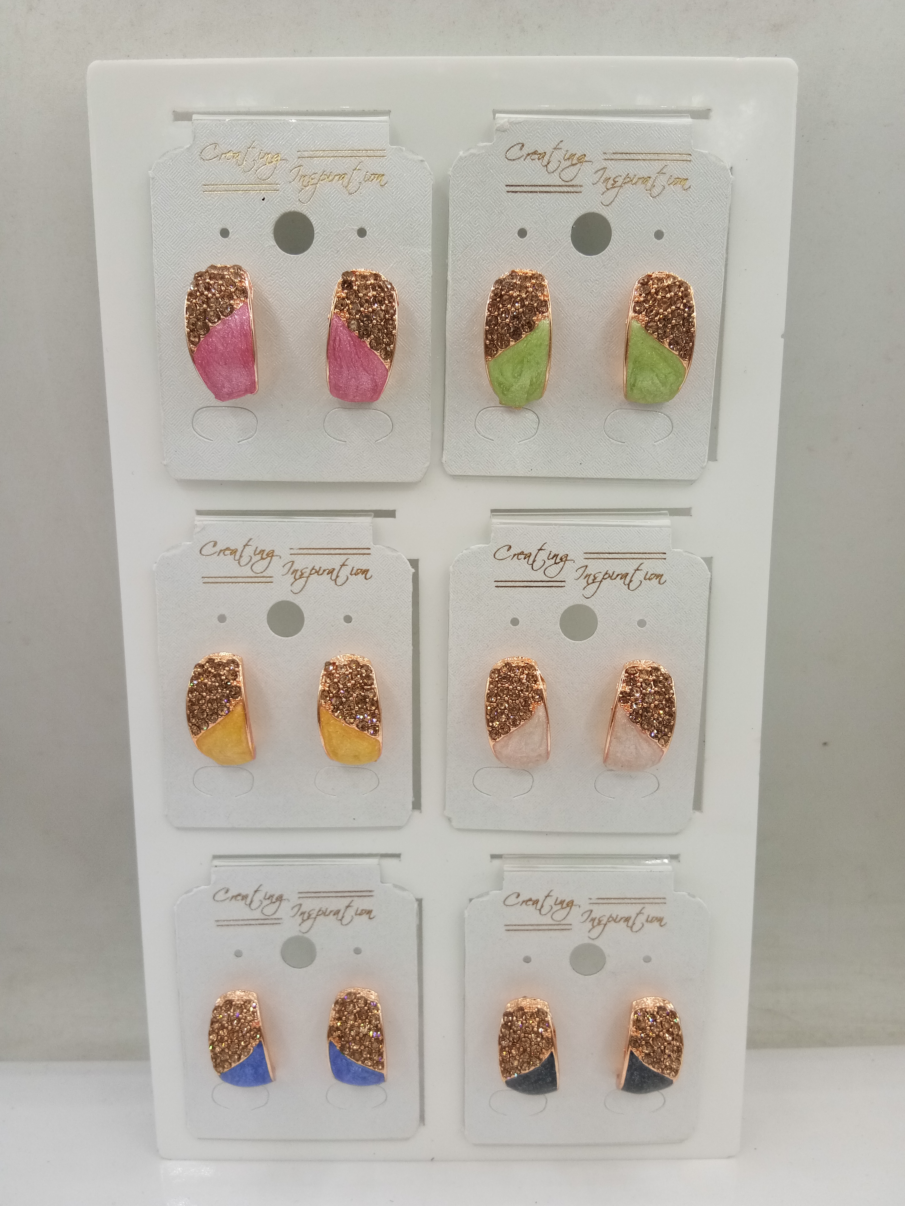 LIGHT ROSE NEW PEARL CLR ZARI MEENA 6 PAIR TRAY TOPS - 1111985