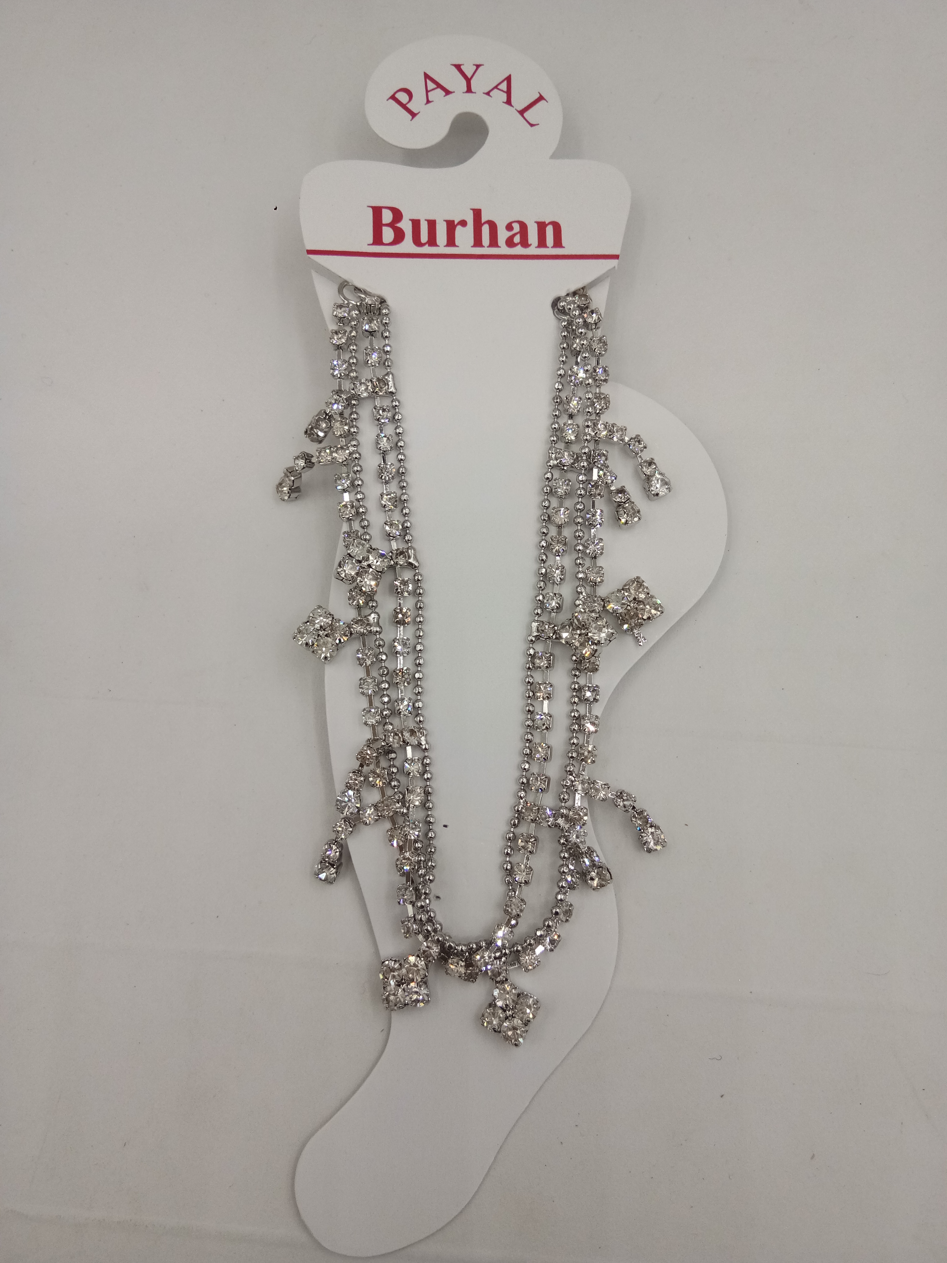 NICKEL CHAIN PAYAL - 0186