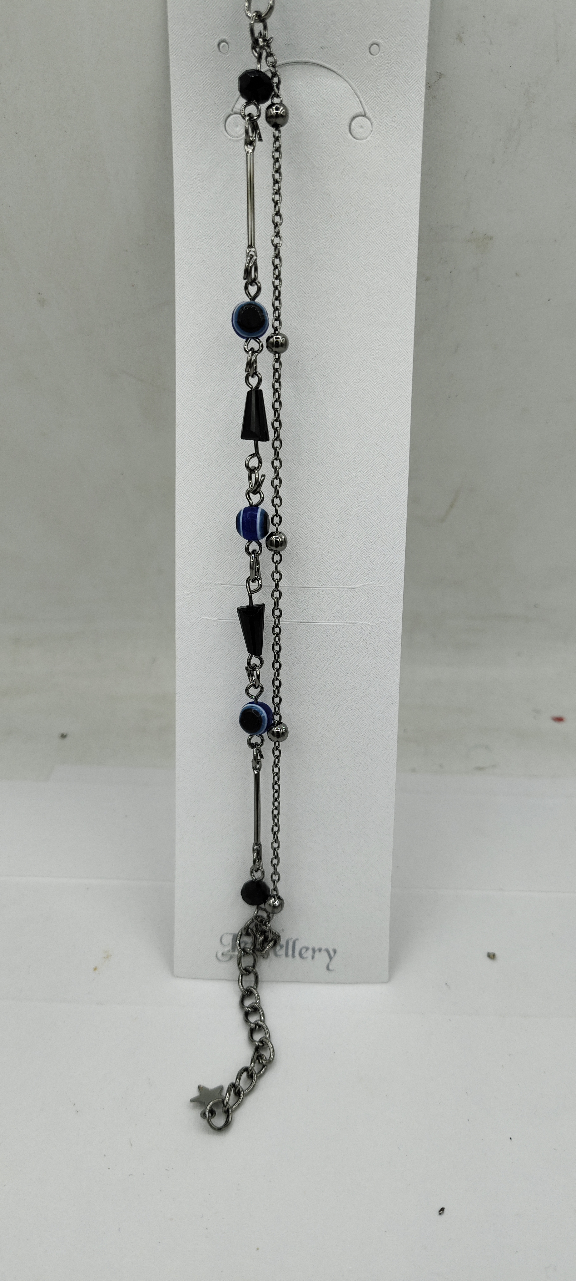 GUNMETAL BLACK EYE BRACELET - B - 37