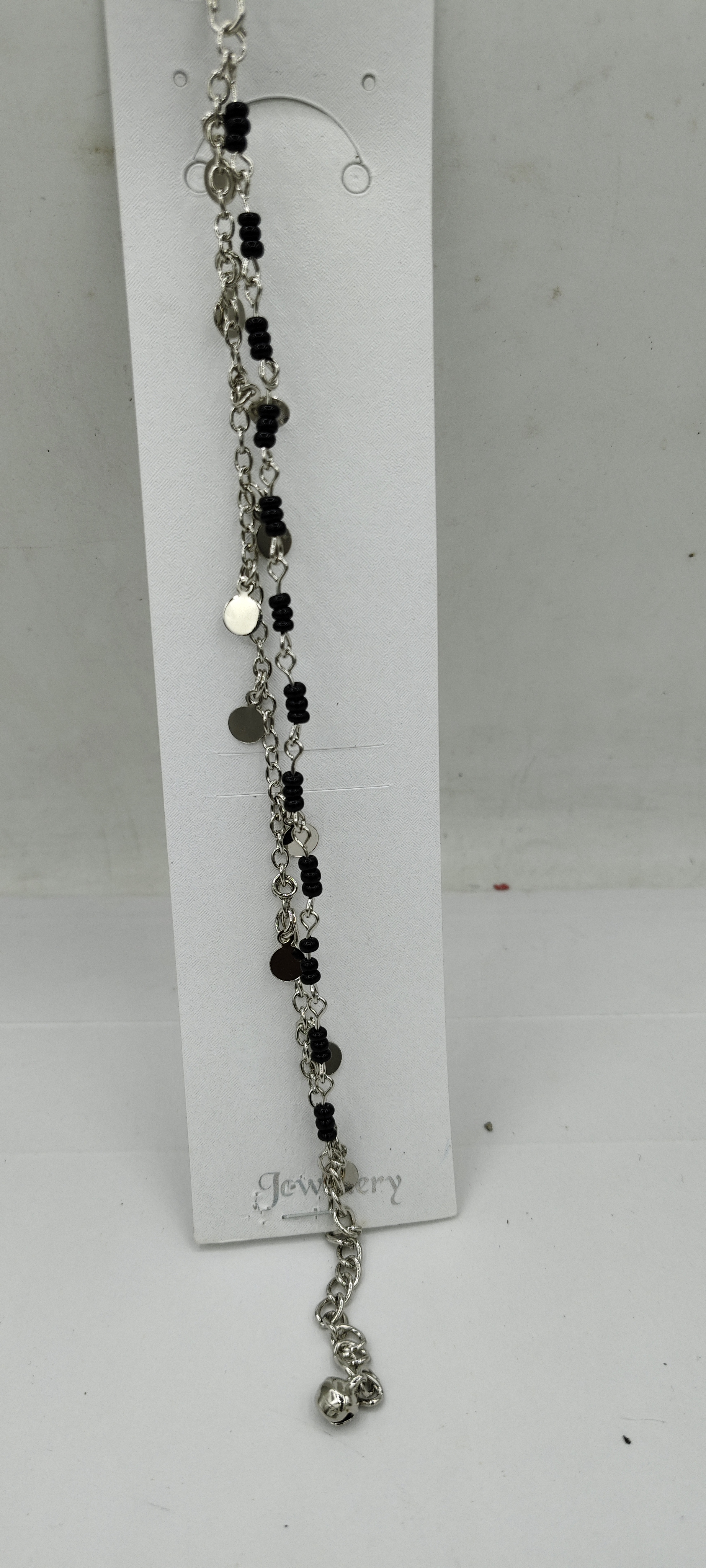 RODIUM BLACK BEADS BRACELET - B - 52