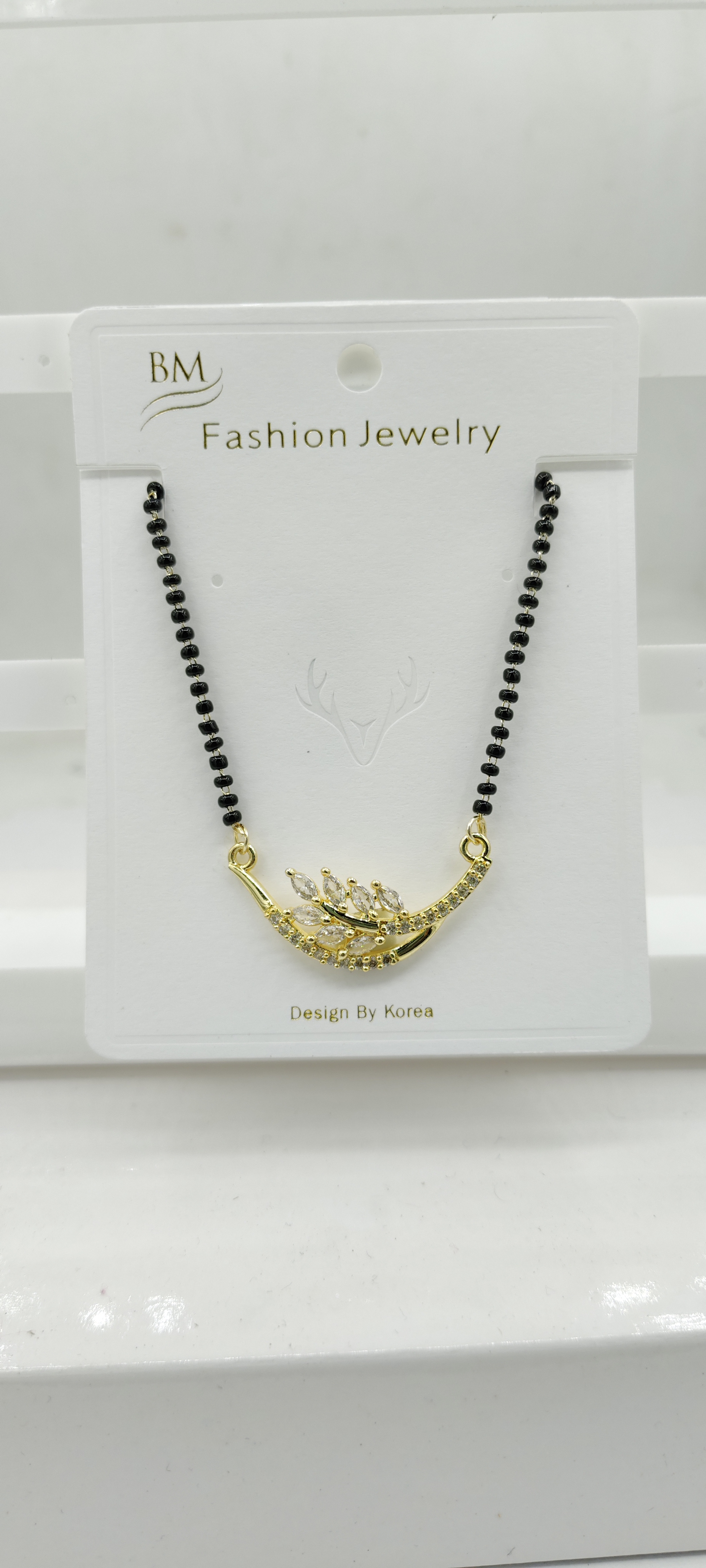 AD YELLOW GOLD WHITE SINGLE CHAIN TANMANIYA - 72104 NX