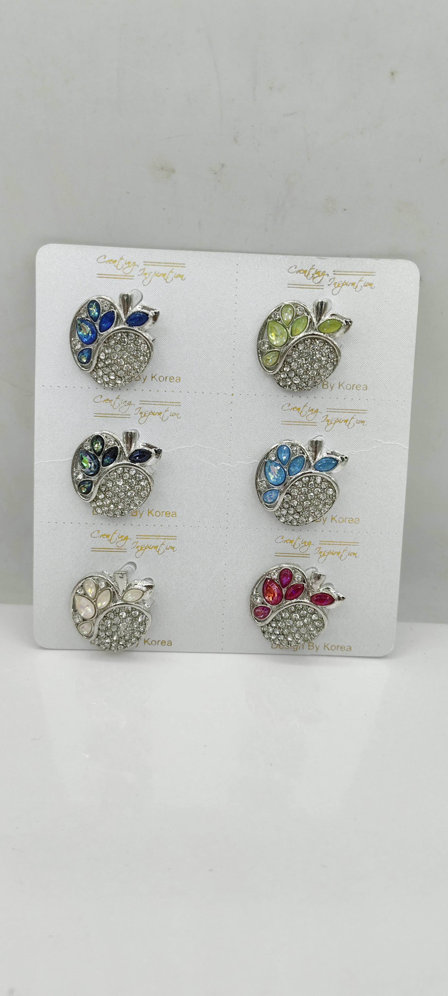 RODIUM WT STN ASSST BROOCH - NS-BR-256