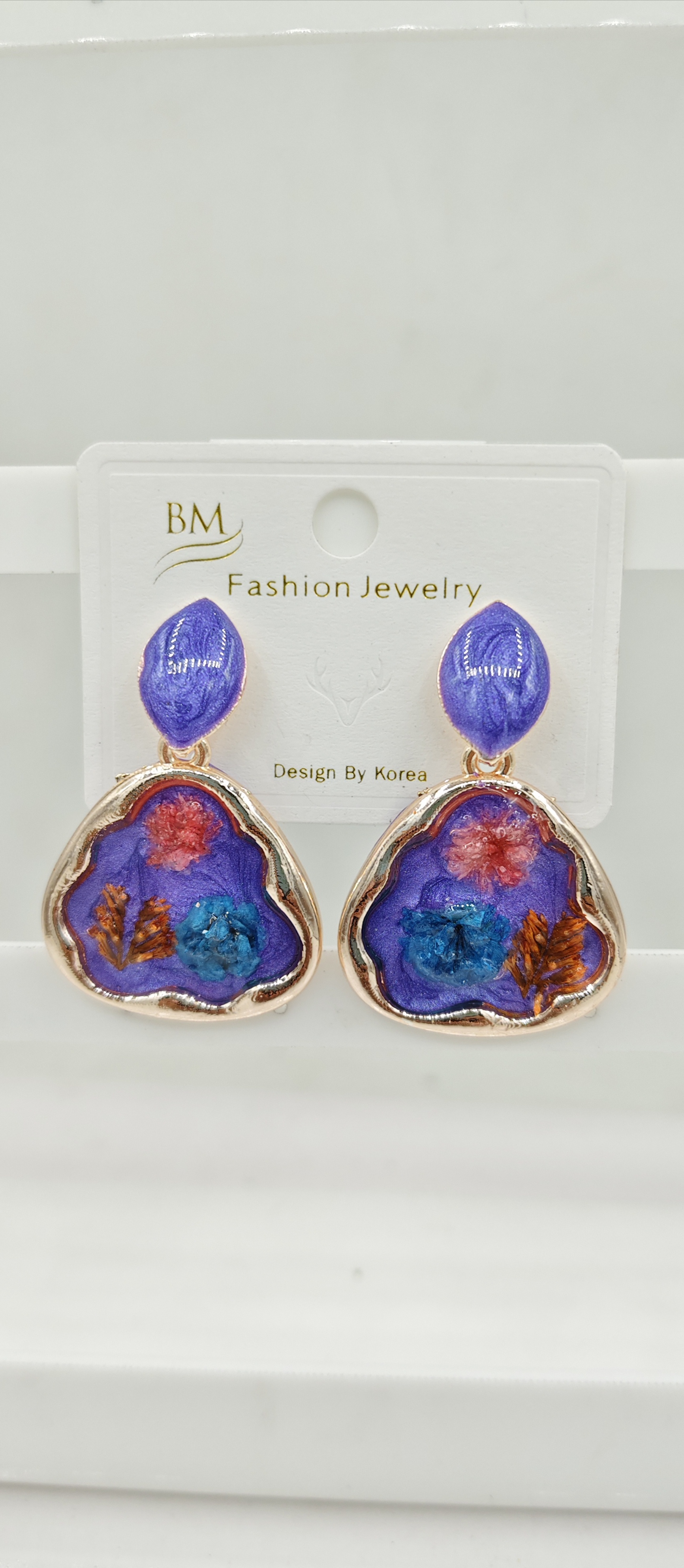 ROSE NEW PEARL CMN MULTI COLOR FLR RESIN EARRINGS - 526909