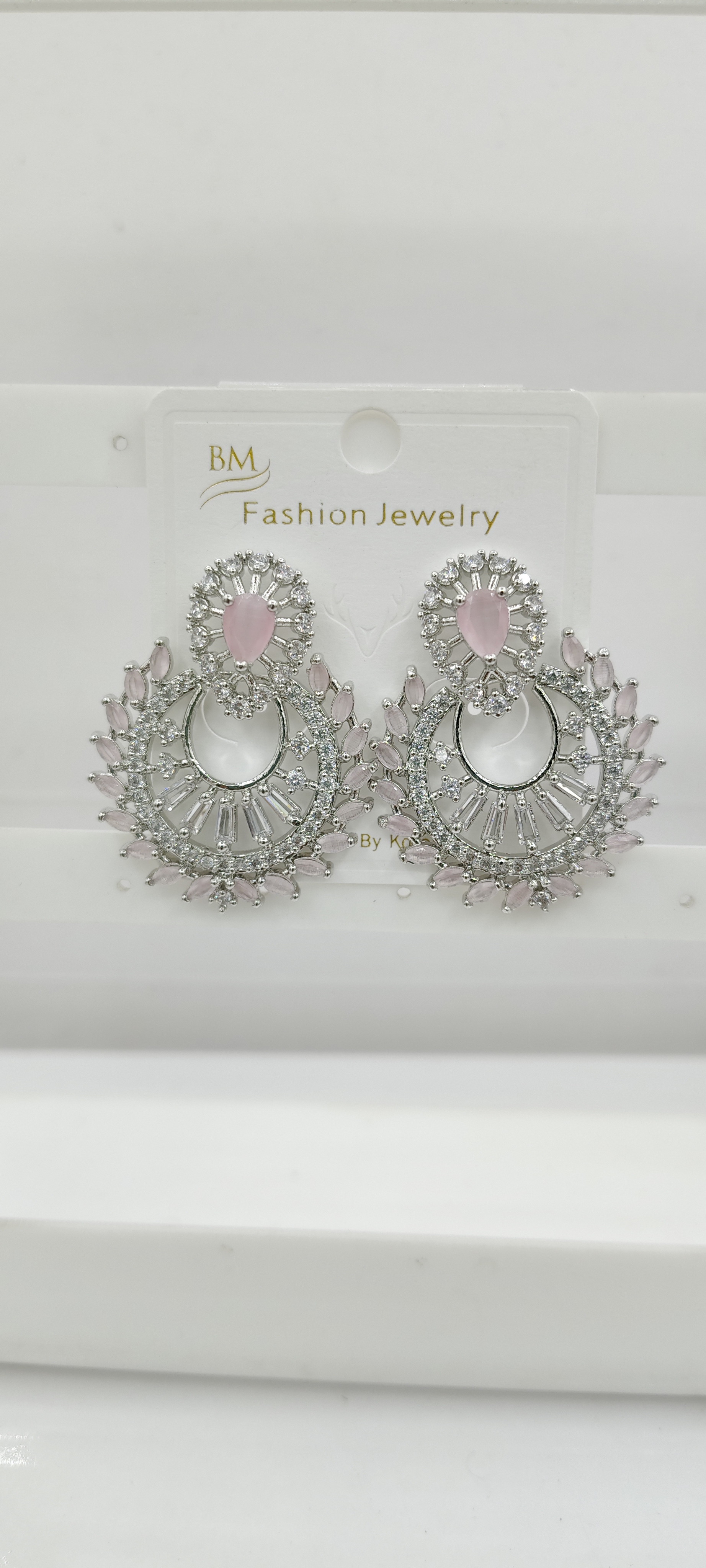AD RODIUM CLR EARRING - 51111 NX