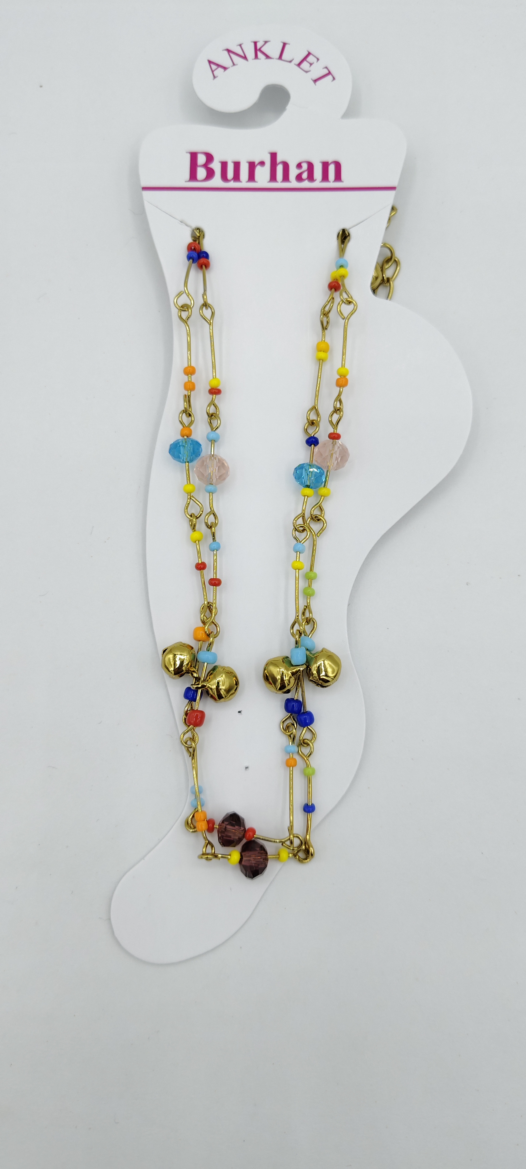 MEHENDI MULTI BEADS PAYAL - 3287