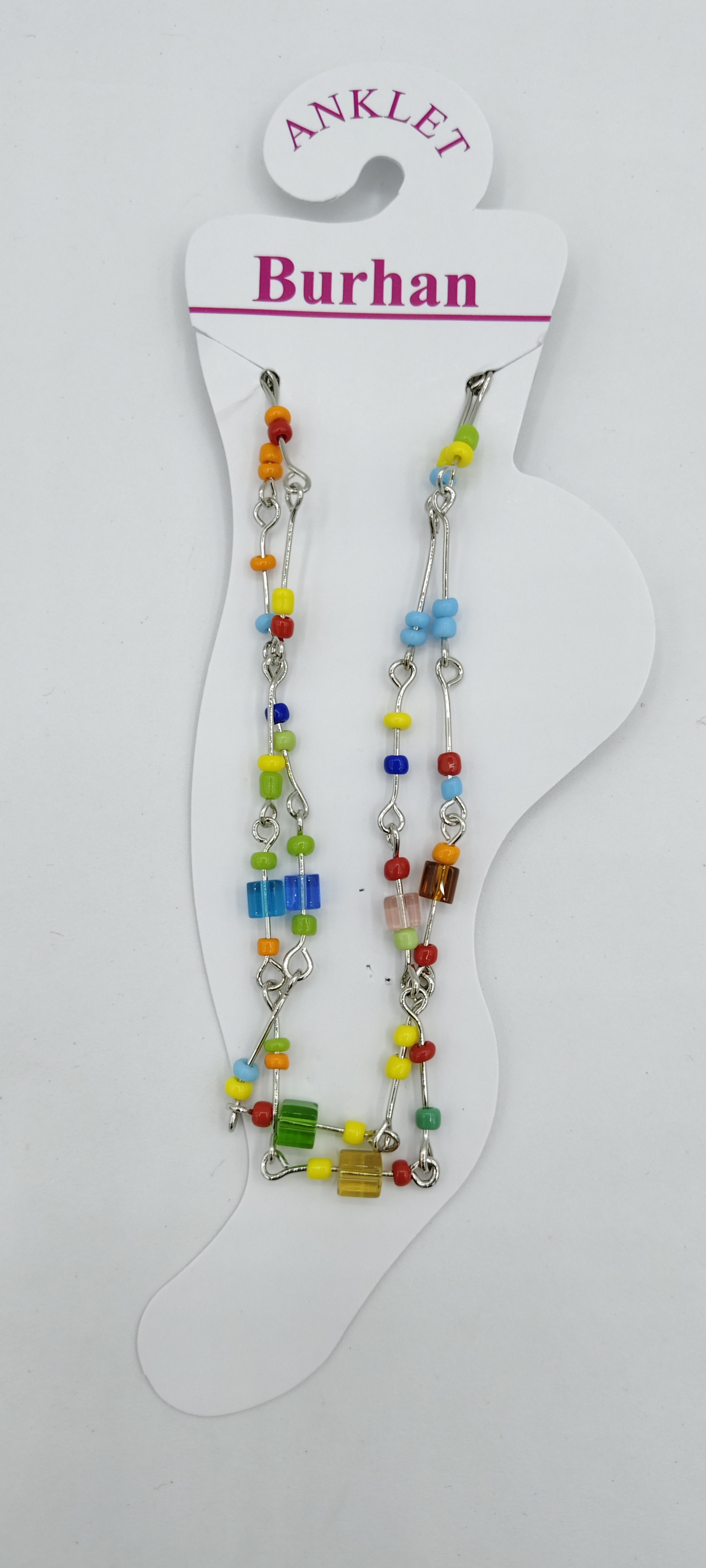 BLACK MULTI BEADS PAYAL - 3275