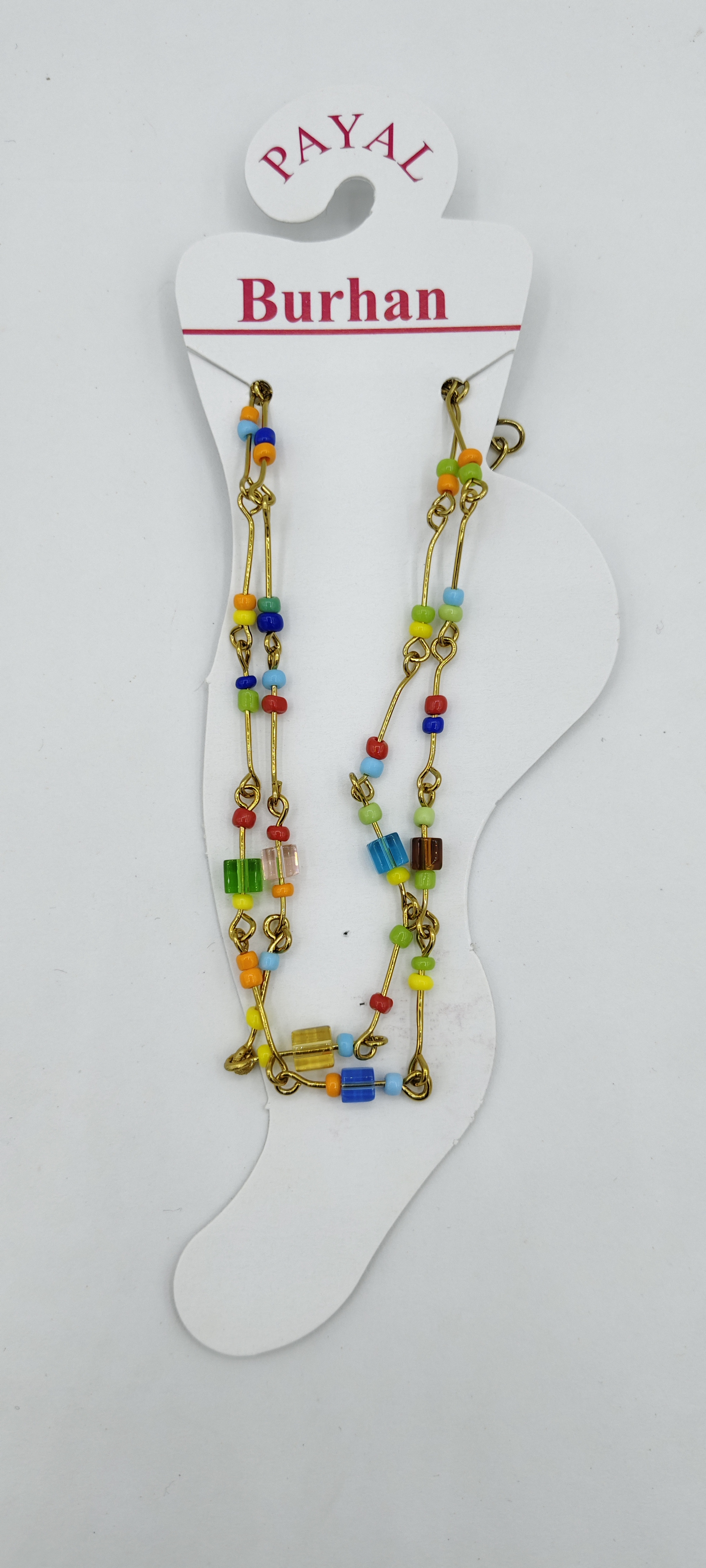 MEHENDI MULTI BEADS PAYAL - 3275