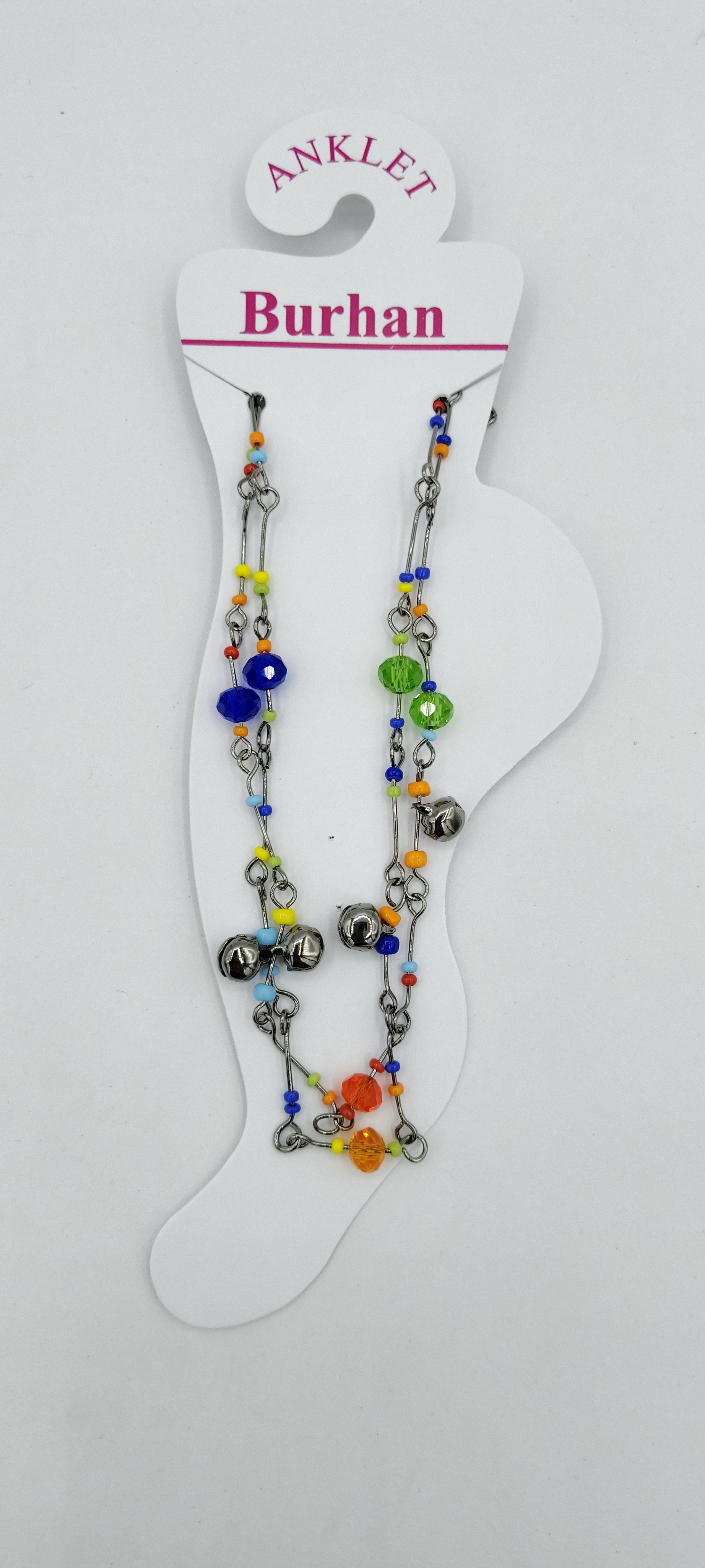 BLACK MULTI BEADS PAYAL - 3287