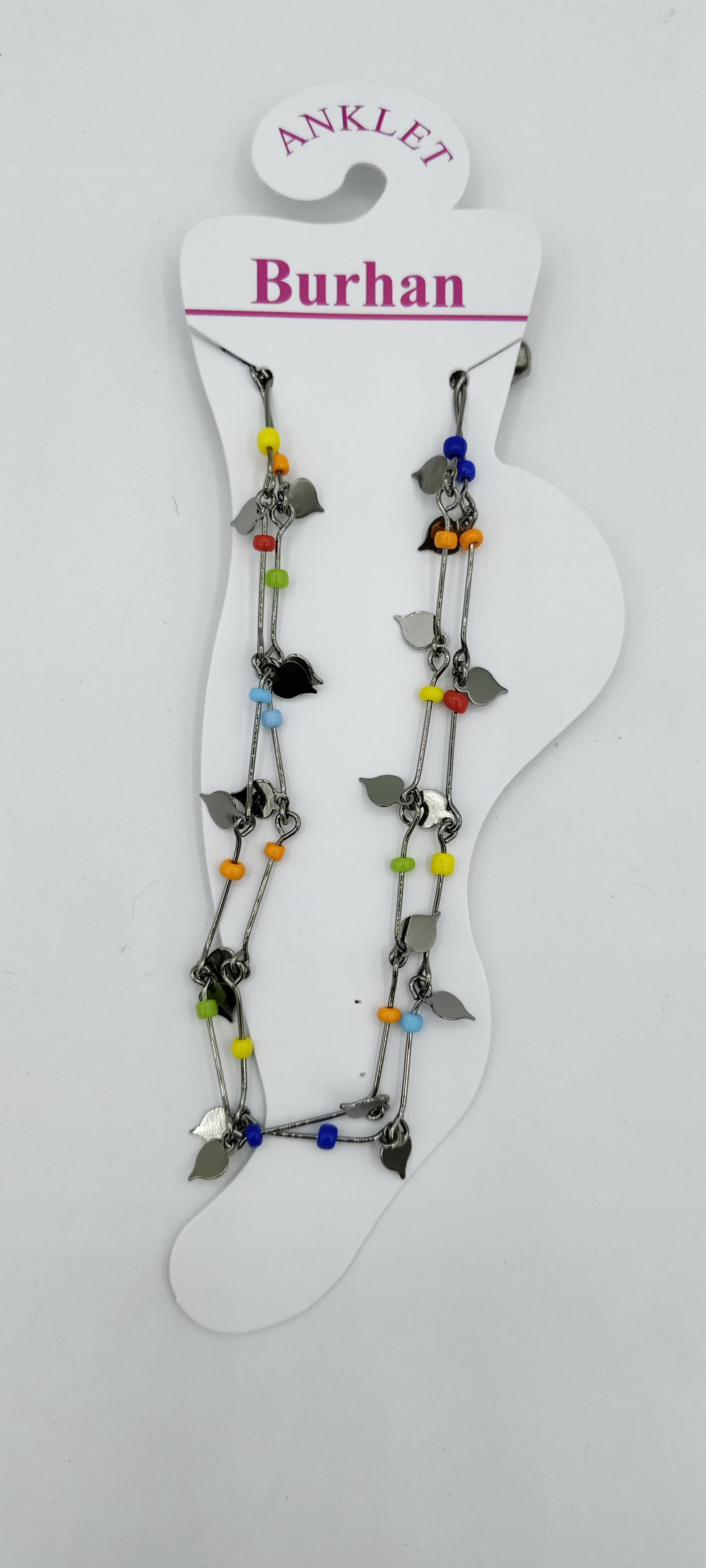 BLACK MULTI BEADS PAYAL - 3274