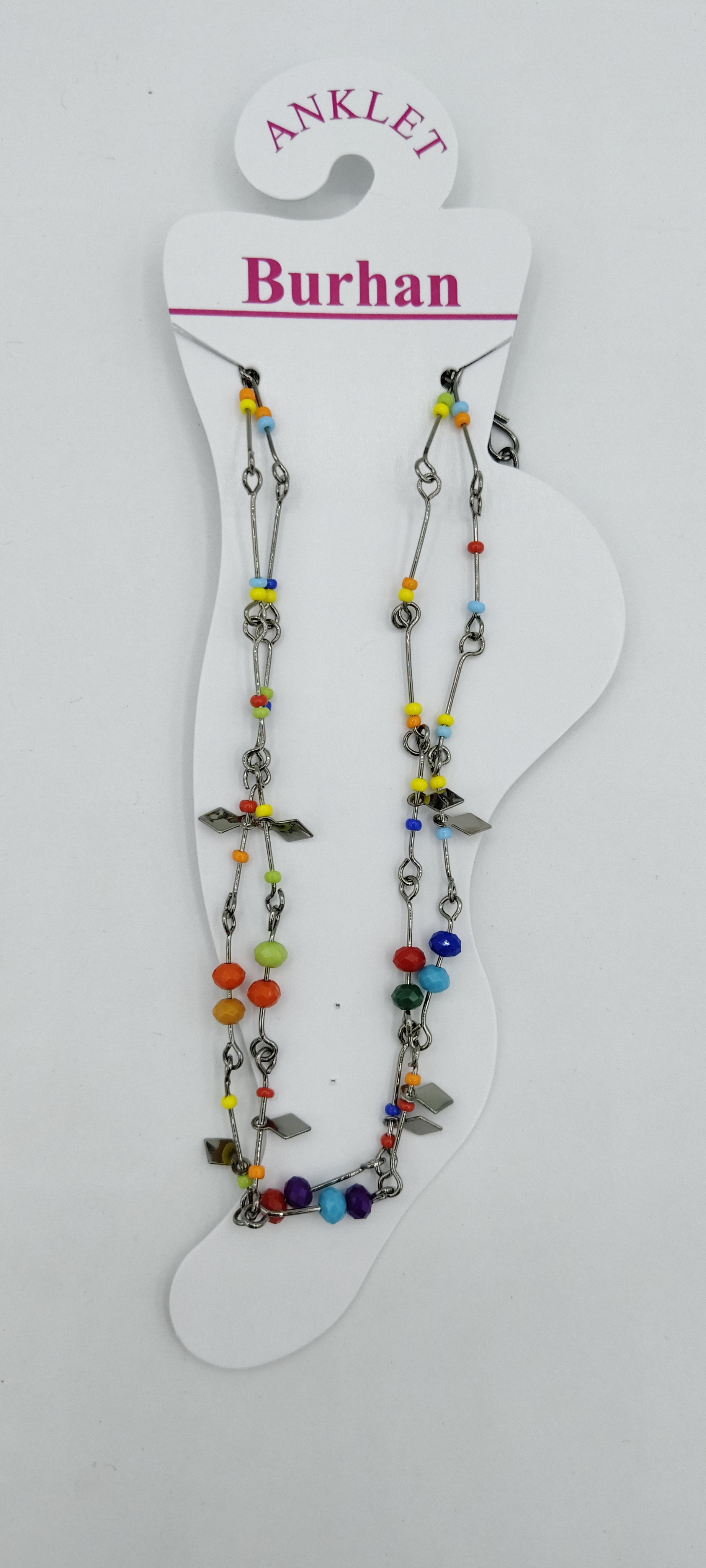 BLACK MULTI BEADS PAYAL - 3282