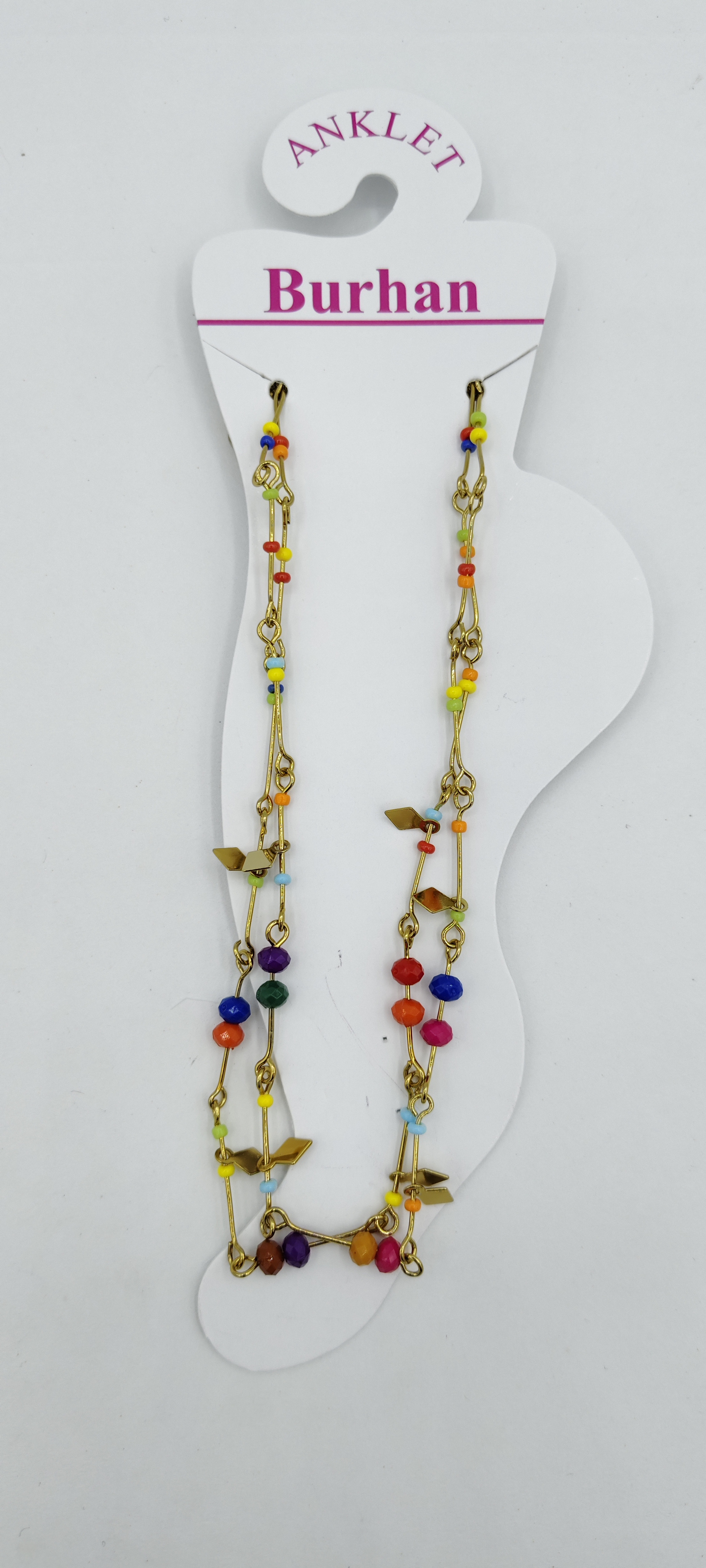 MEHENDI MULTI BEADS PAYAL - 3282