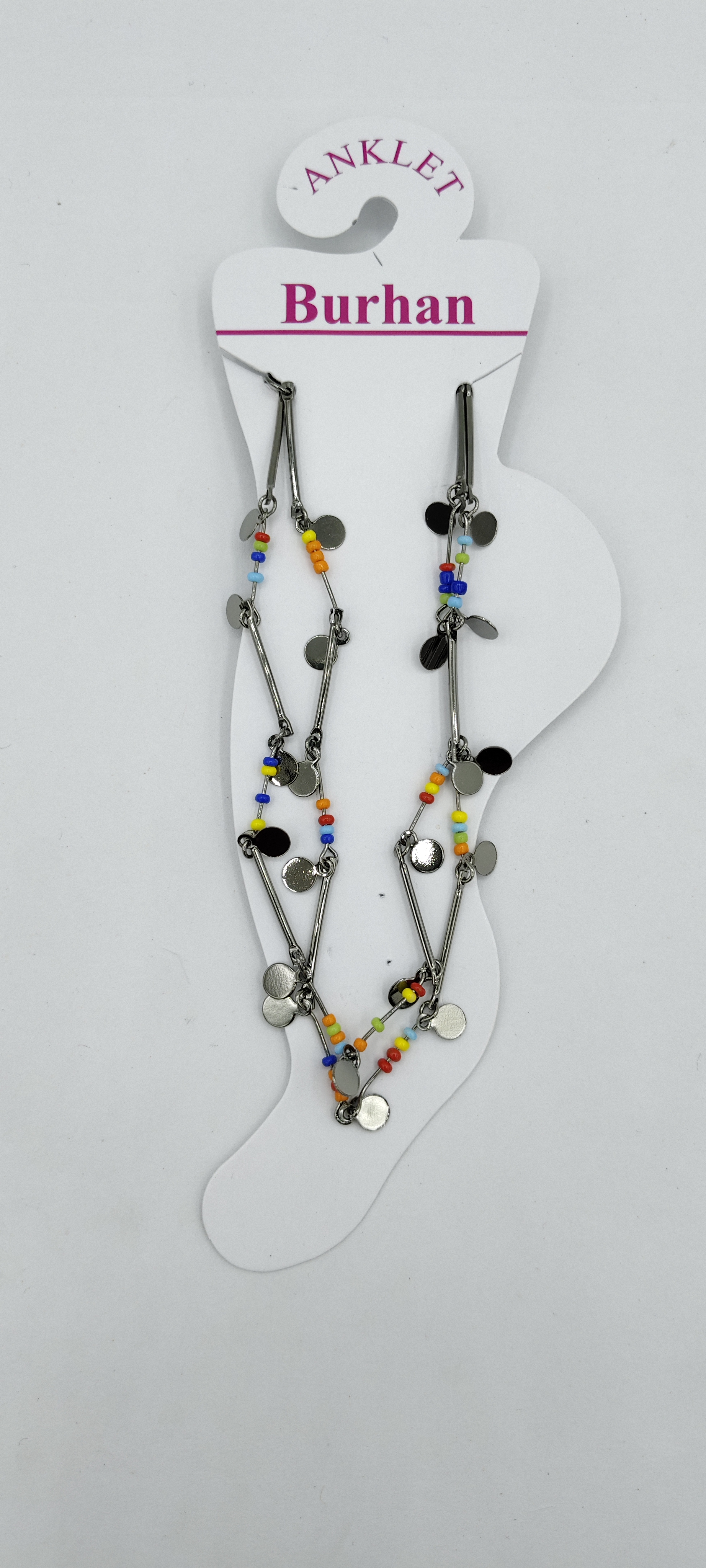 BLACK MULTI BEADS PAYAL - 3284