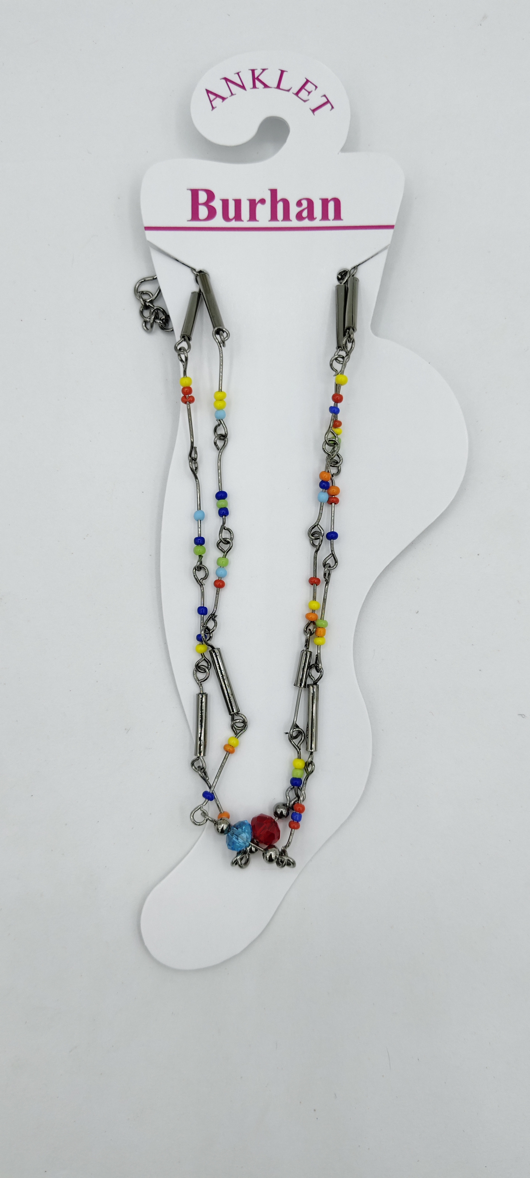 BLACK MULTI BEADS PAYAL - 3254