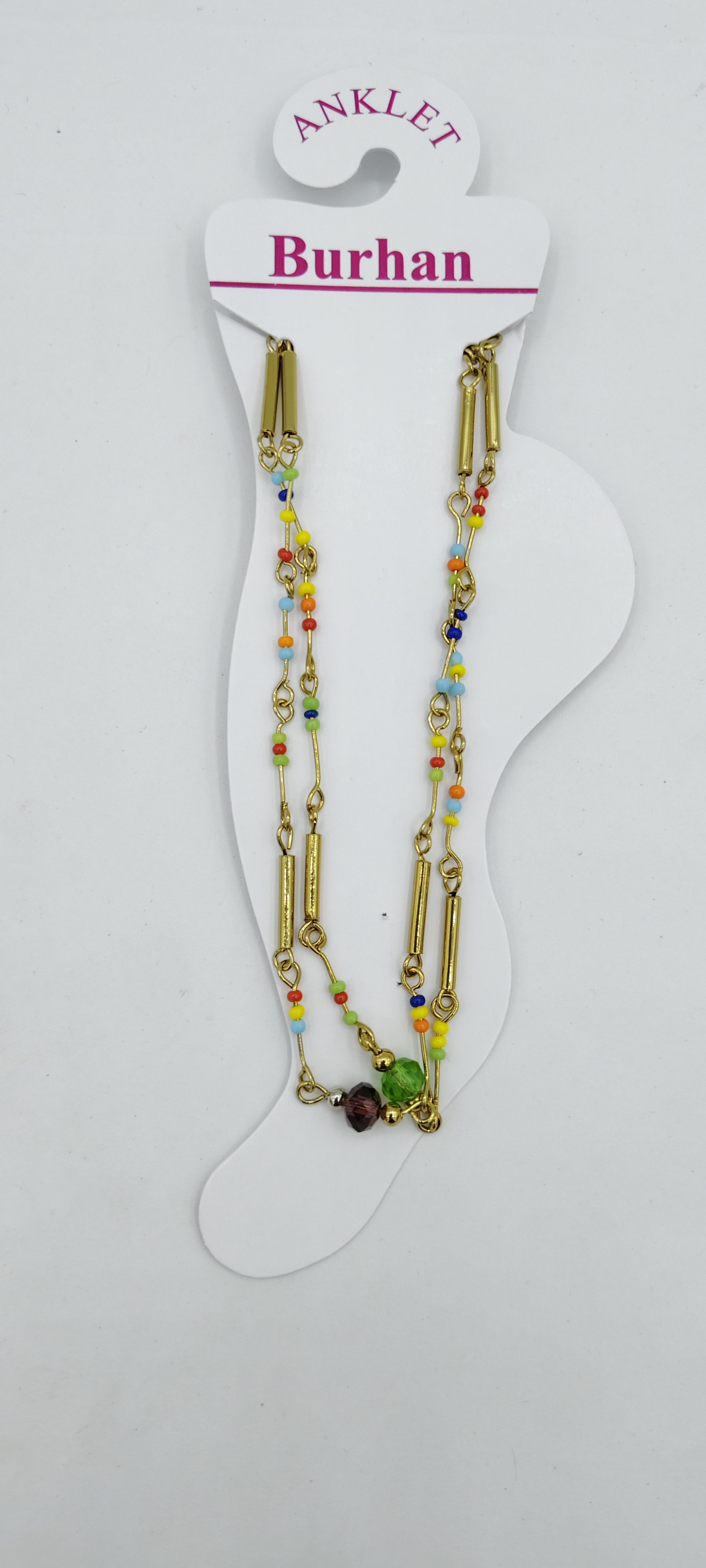 MEHENDI MULTI BEADS PAYAL - 3254