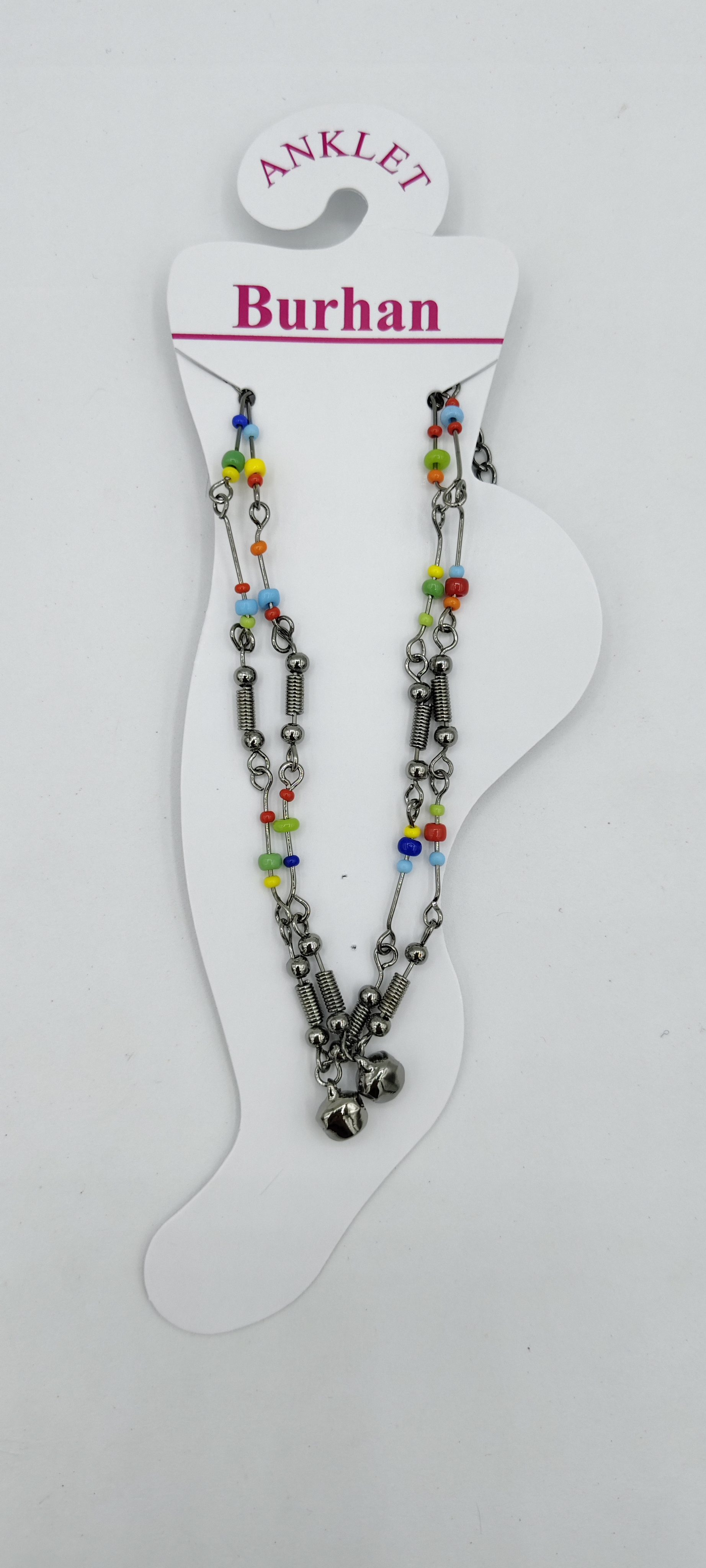 BLACK MULTI BEADS PAYAL - 3299