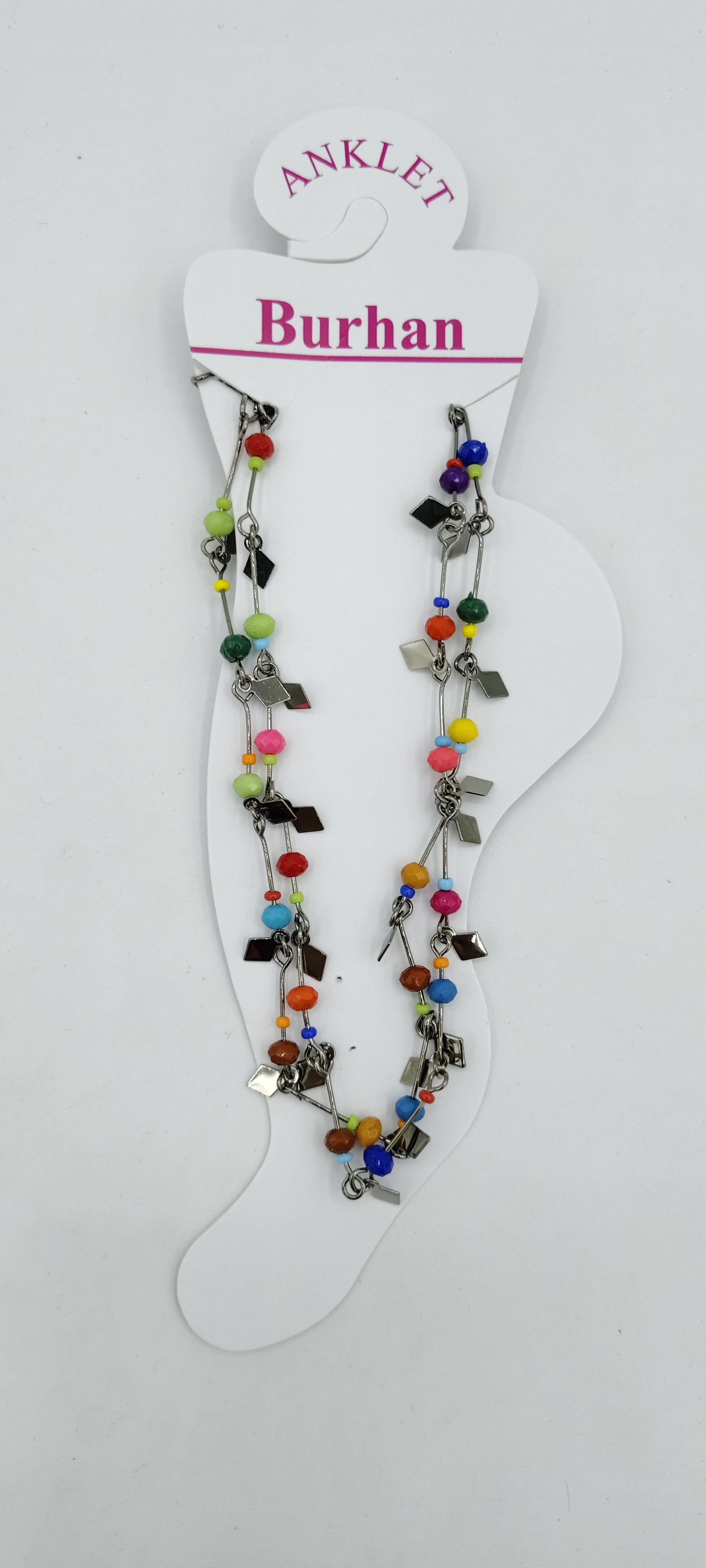 BLACK MULTI BEADS PAYAL - 3281