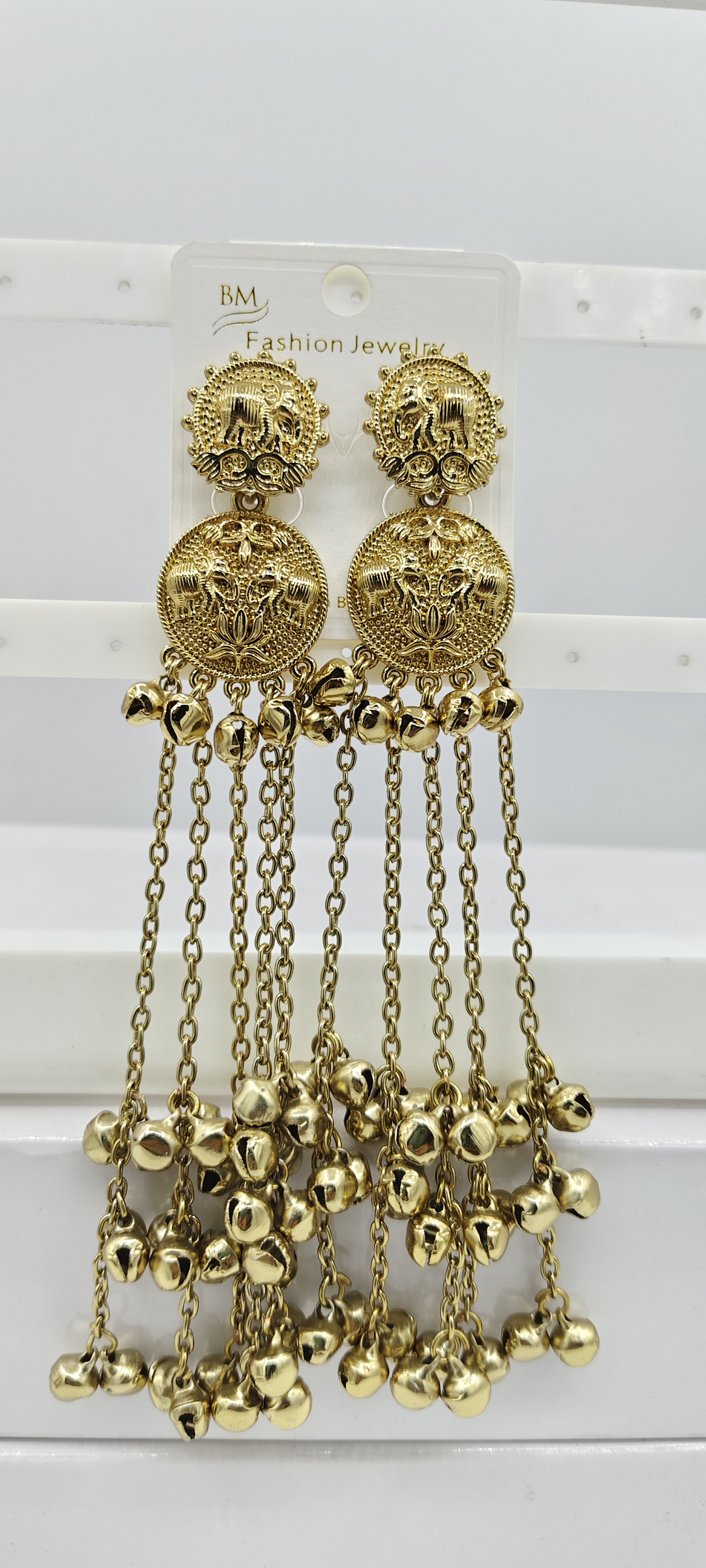 MEHENDI ANTIQUE KASHMIRI LATKAN EARRINGS - 527320