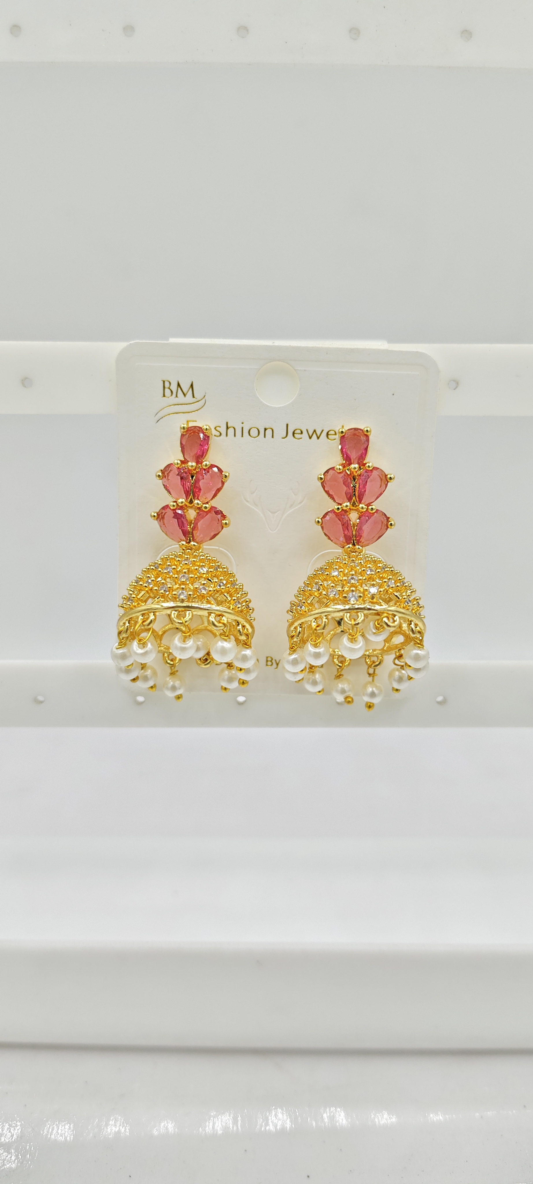 AD YELLOW GOLD CLR JHUMKI - 21237 NX